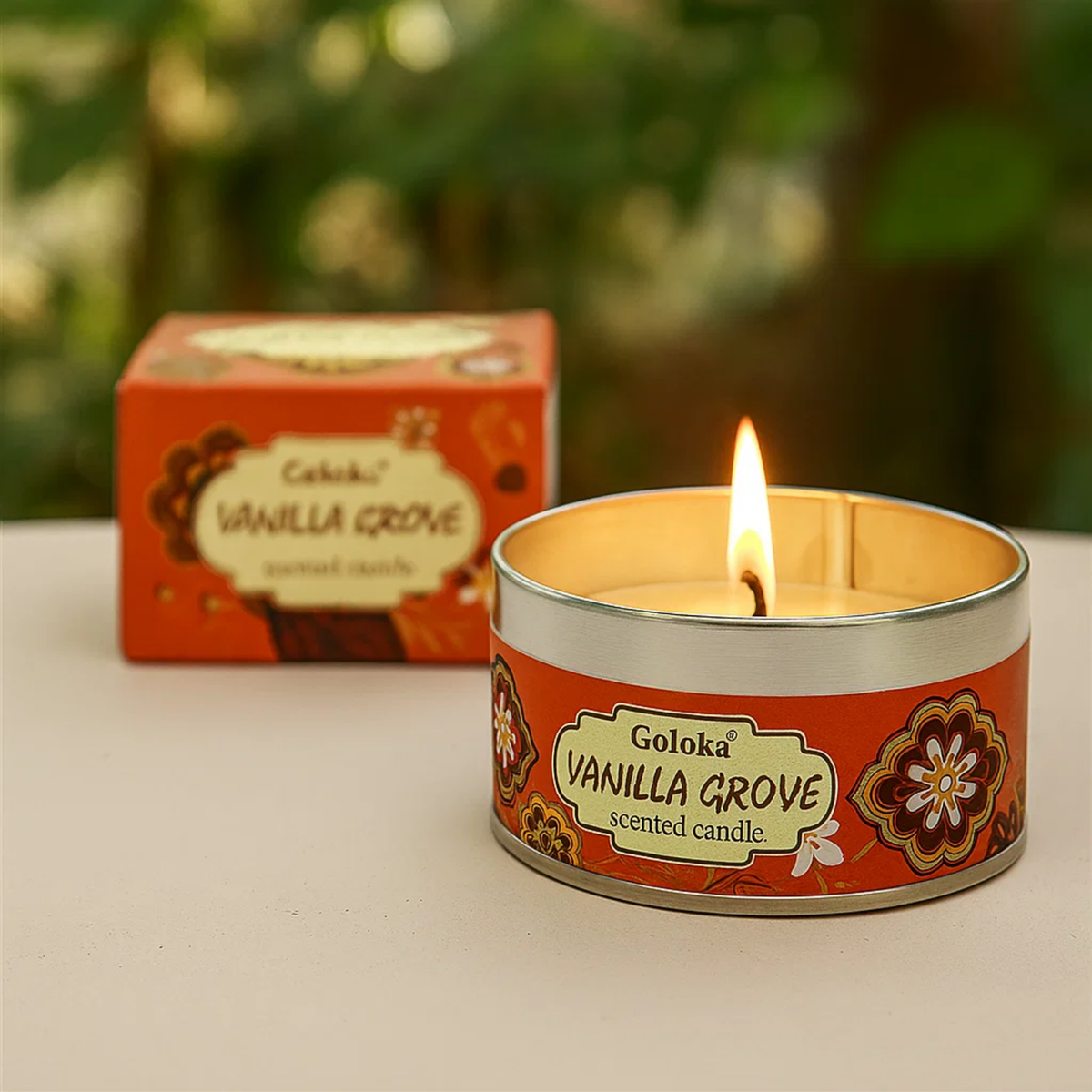 Goloka Vanilla Grove Soya Wax Candle Tin