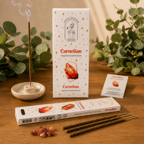 Native Soul Crystal Intention incense with Carnelian chips