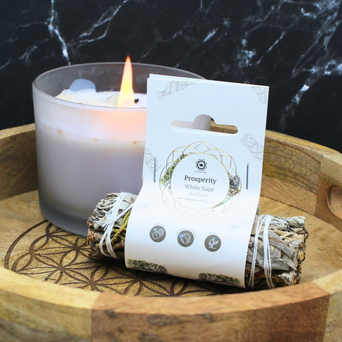 Prosperity White Sage & Juniper 10cm with Label