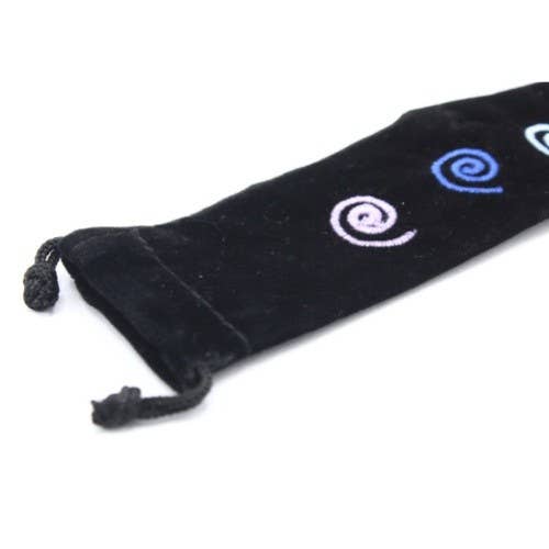 Velvet Bag 11x1.75" – 7 Chakra Spiral Design