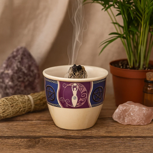 Ceramic Smudge Holder Goddess