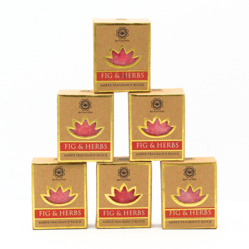 Green Tree Amber Fragrance Block Fig & Herbs set 6 pcs