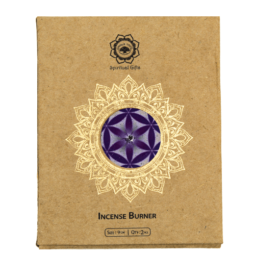 Coaster & Incense Holder - Flower of Life 2 pcs.