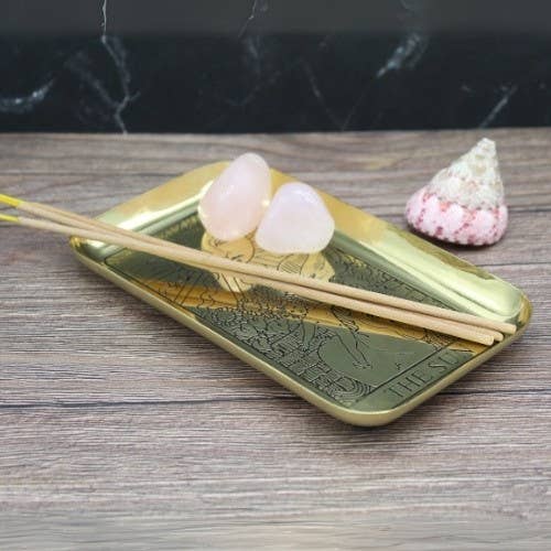 Brass Tarrot Tray - The Sun