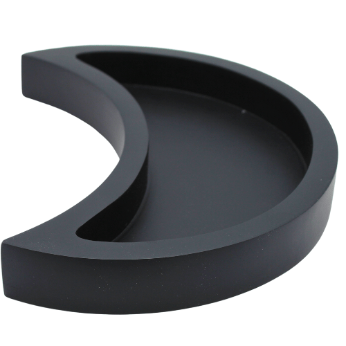 Crescent Moon Crystal Tray  - Black