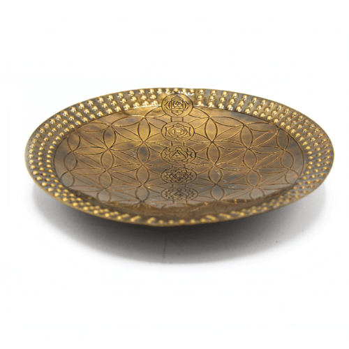 Offering Plate 7 Chakras & Flower Of Life