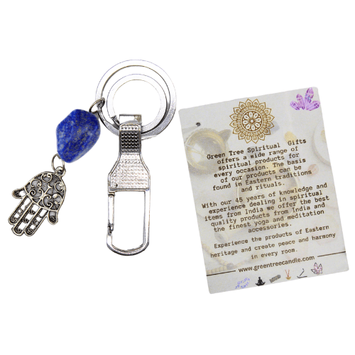 Keychain - Fatima Hand & Lapis Lazuli Set of 6 pcs