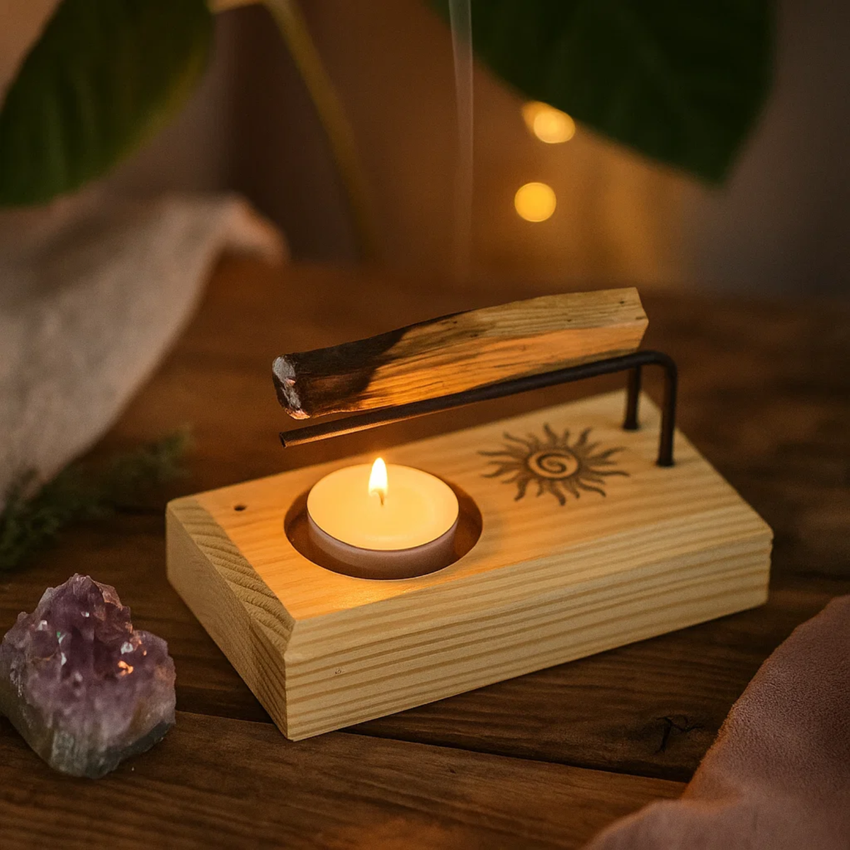 Palo Santo White Sage burner Sun 11x 6cm (4 units)
