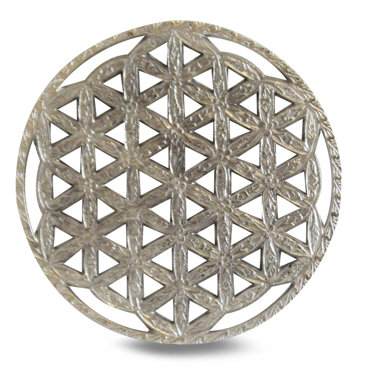 Hanging Flower of Life Nickel Finish 15cm