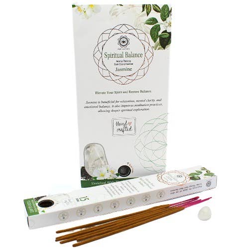 Green Tree Gemstone Incense Spiritual Balance - Clear Quartz