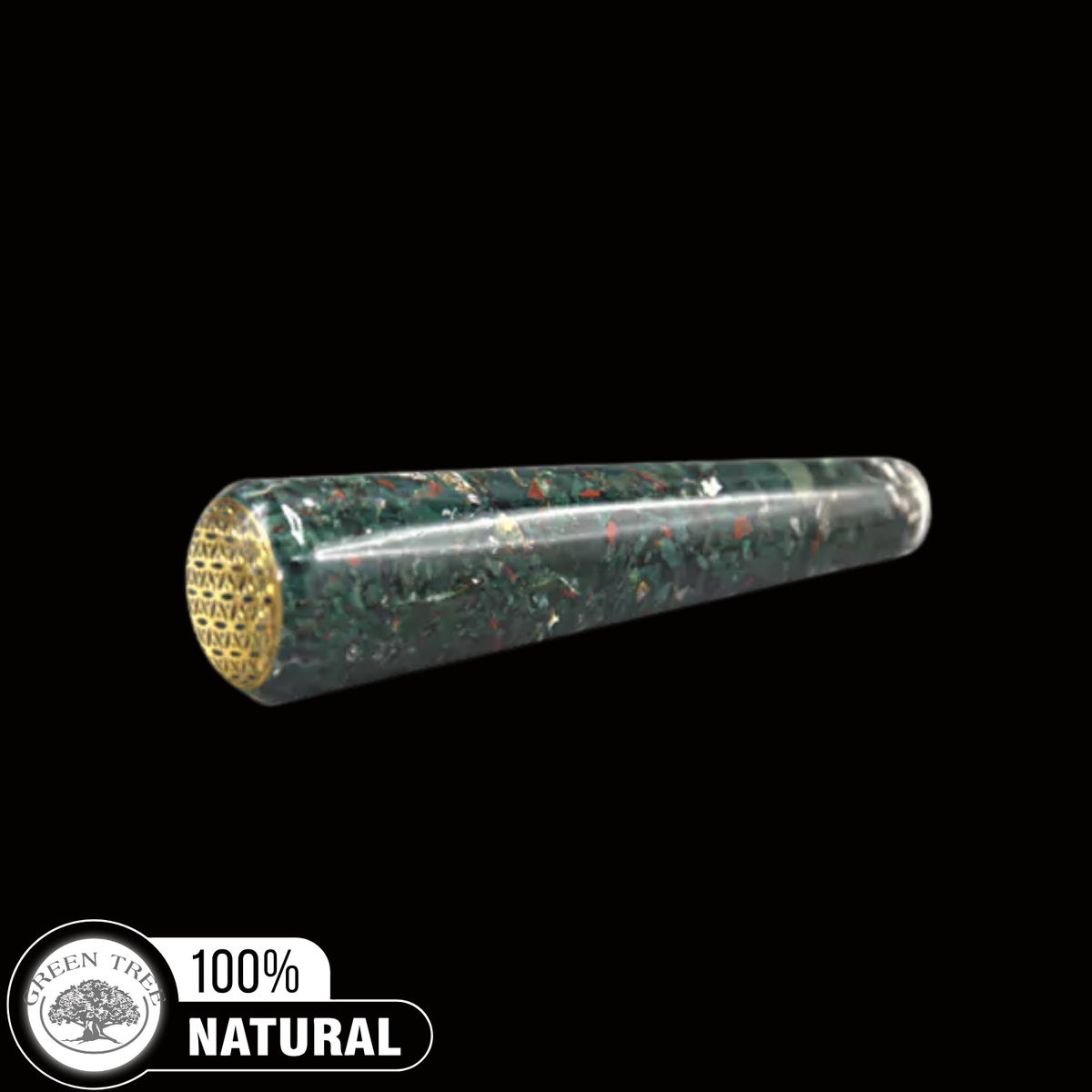 Orgone Blood stone flower of life smooth massager
