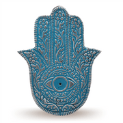 Aluminium Enamel Color Turqoise Fatima Hand Incense Holder