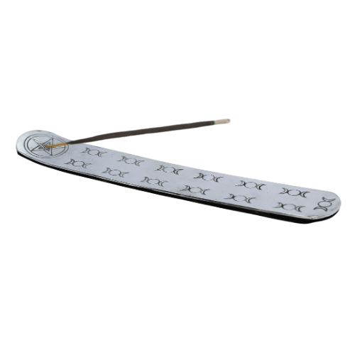 Aluminium Incense Holder Triple Moon & Pentagram