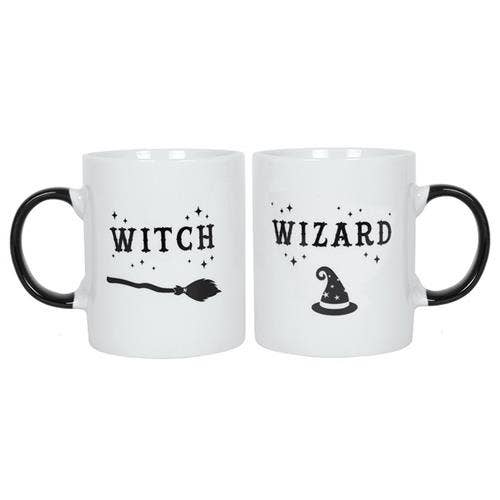WITCH AND WIZARD MUG SET