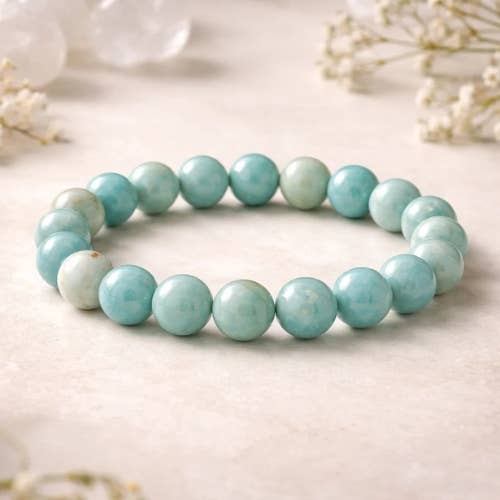 Amazonite 'AA' beaded Bracelet 10 mm - Mozambique