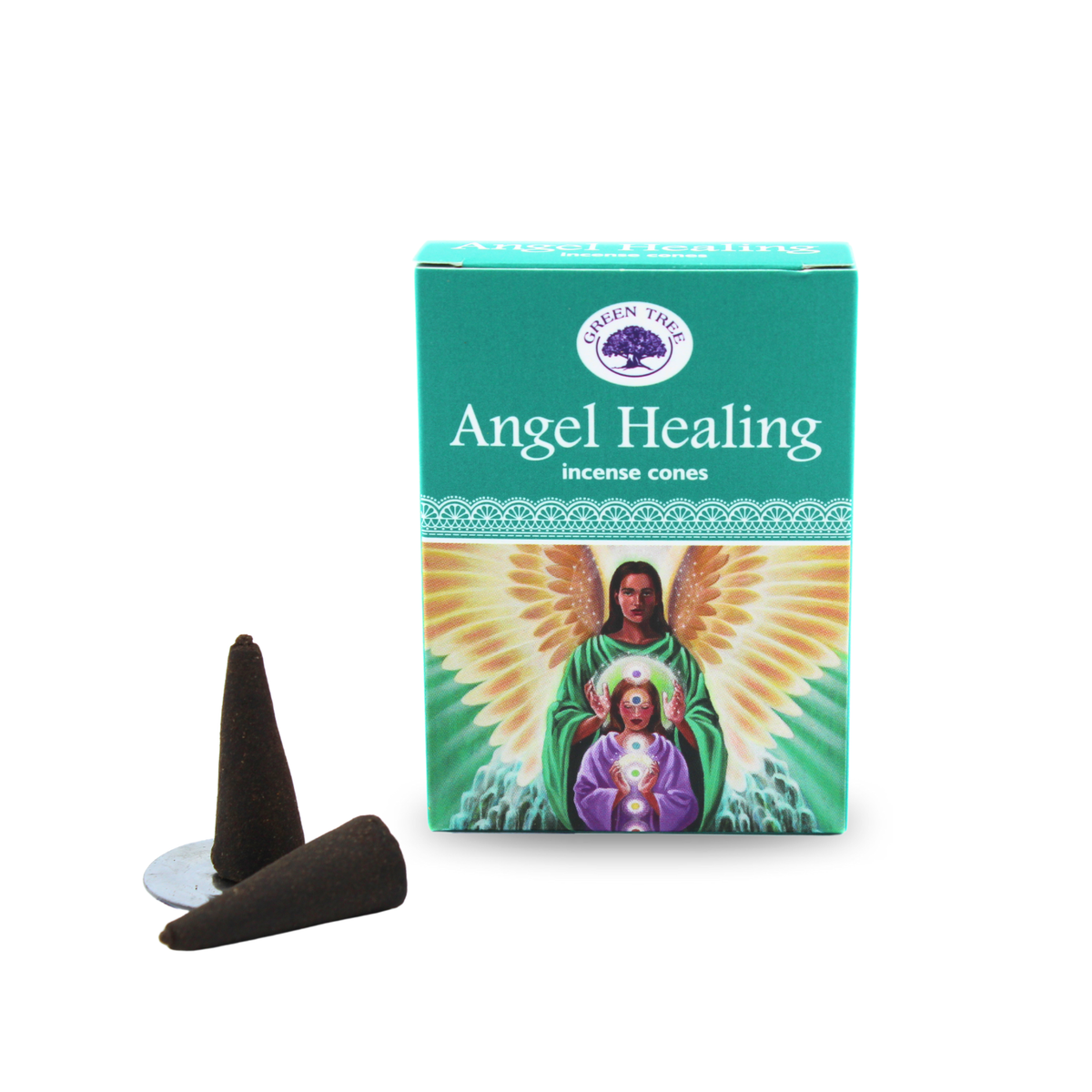 Green Tree Angel Healing Cones