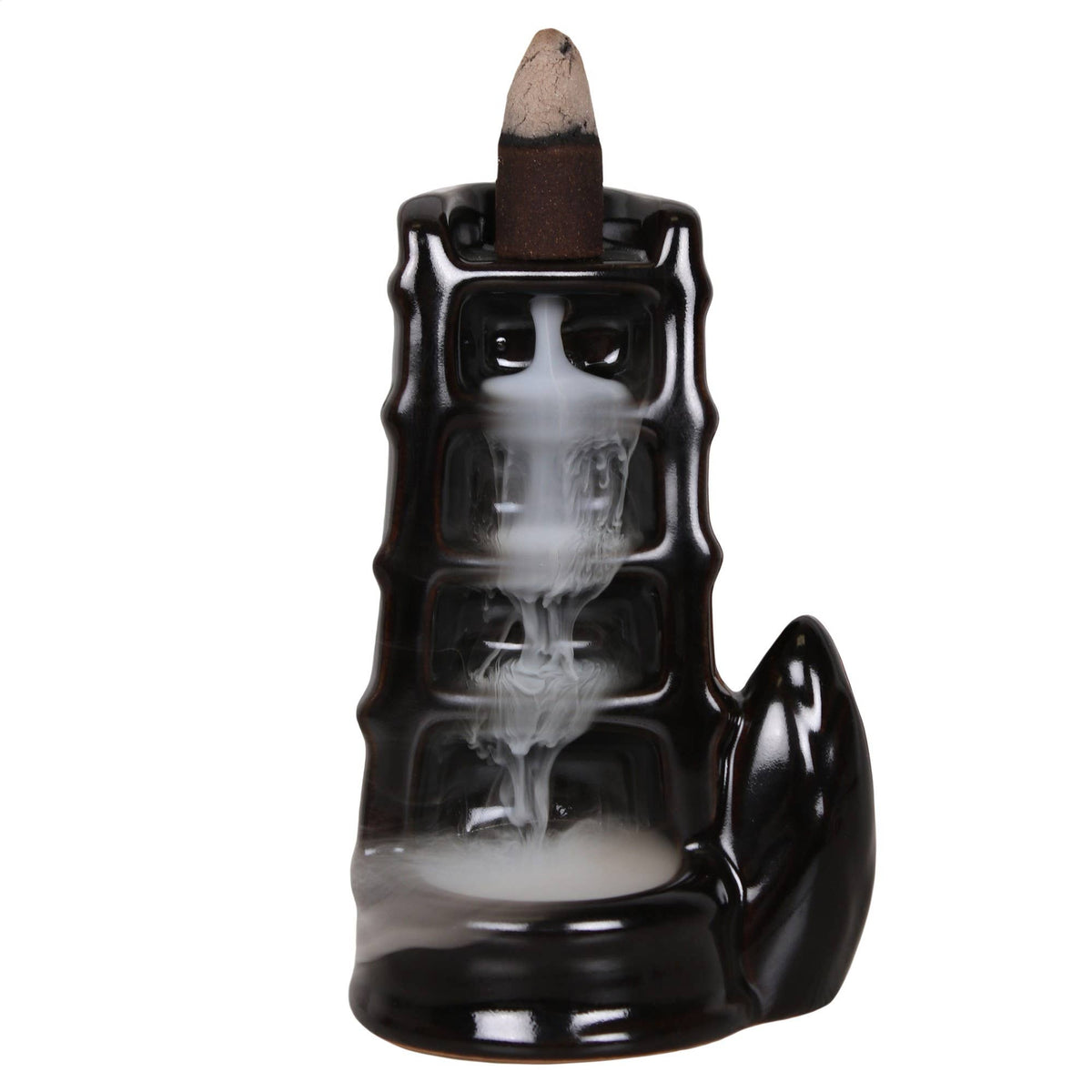 Split Bamboo Fountain Backflow Incense Holder