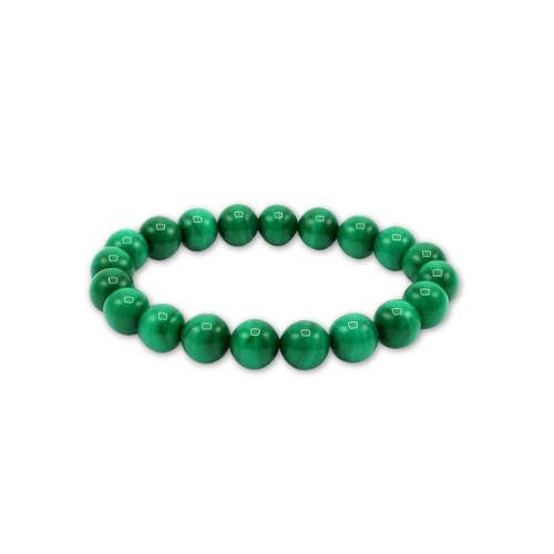 Light Malachite 'AA' beaded Bracelet 4 mm - Zambia