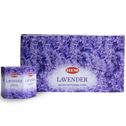 HEM Backflow Cones Lavender (12 packs x 40 pcs)