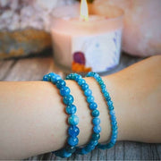 Apatite 'AAA' beaded Bracelet 6 mm - Madagascar