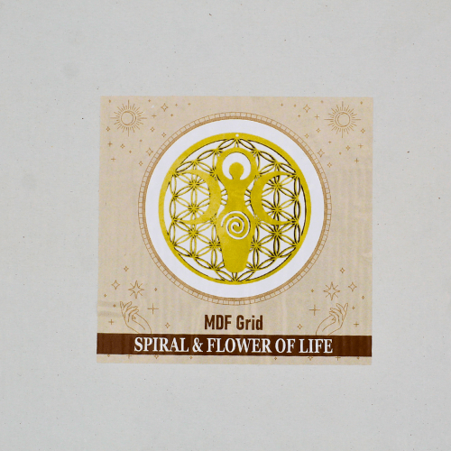 Crystal Grid Fertility Triple moon & Flower of Life