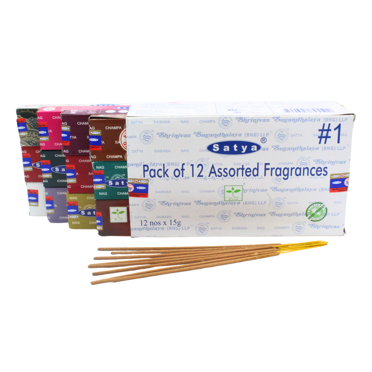 Satya Assorted Pack #1 Incense (12 boxes) 15 grams