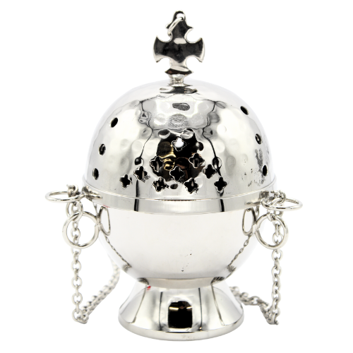 Incense Burner Cup and Tong  Nickel ( 16 cm )