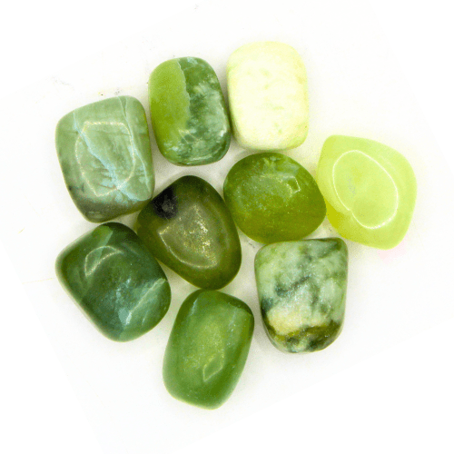 Green Jade 'AB' Tumbled Stones 200 gr