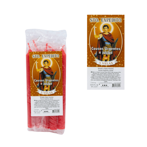 Ritual San Christopher - Red 15x1.5cm (5 candles)