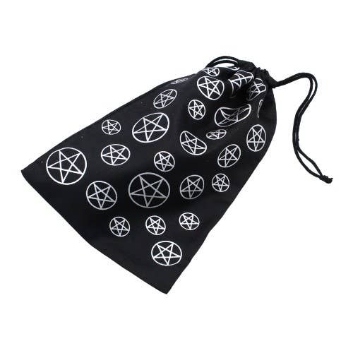 Synthetic Silk Bag 5x8" - Pentacle on Black