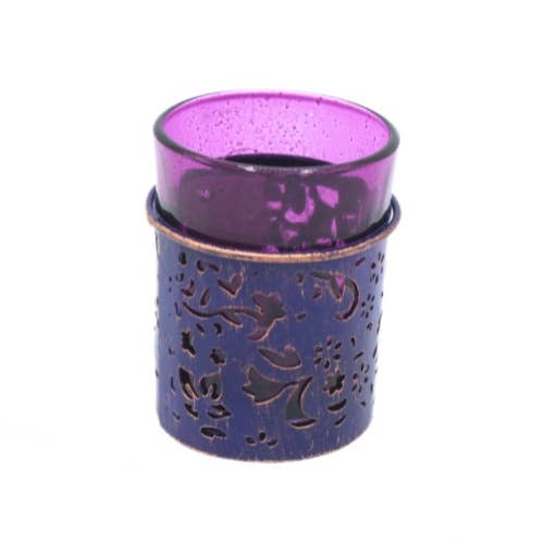 Tealight Holder Set of 4 - Purple&Gold