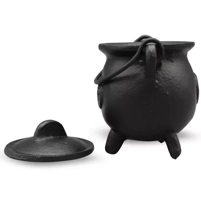 Cast Iron Cauldron Pentacle Black 11x10 cm