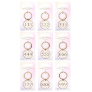 Set of 36 Angel Number Keyrings on Display