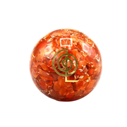 ORGONE SPHERE CARNELIAN INSIDE WITH REIKI