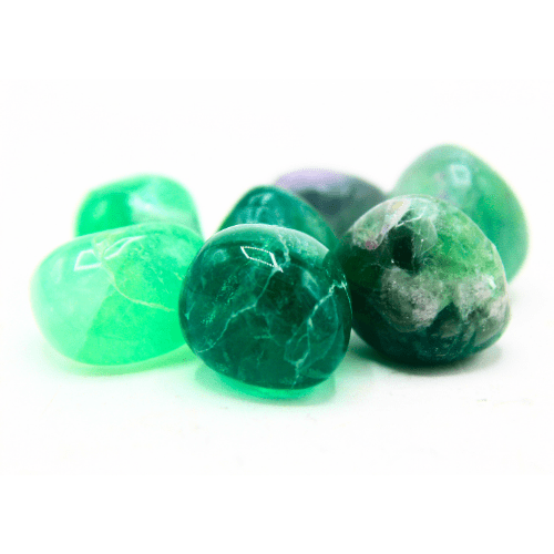 Green Fluorite 'AB' Tumbled Stones 200 gr