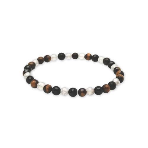 Labradorite, Black Tourmaline & Tiger Eye bracelet 6 mm