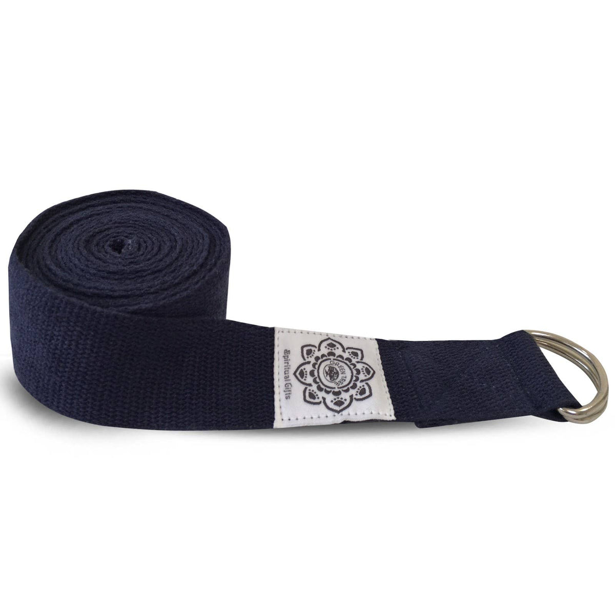 Green Tree Navy Yoga Belt 100% Cotton 38 Mm X 2,5 Mm
