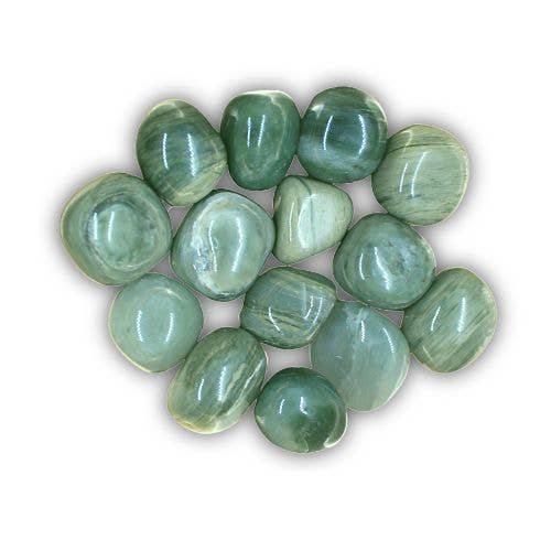 Green Moss Jasper tumbled stone 250 gram