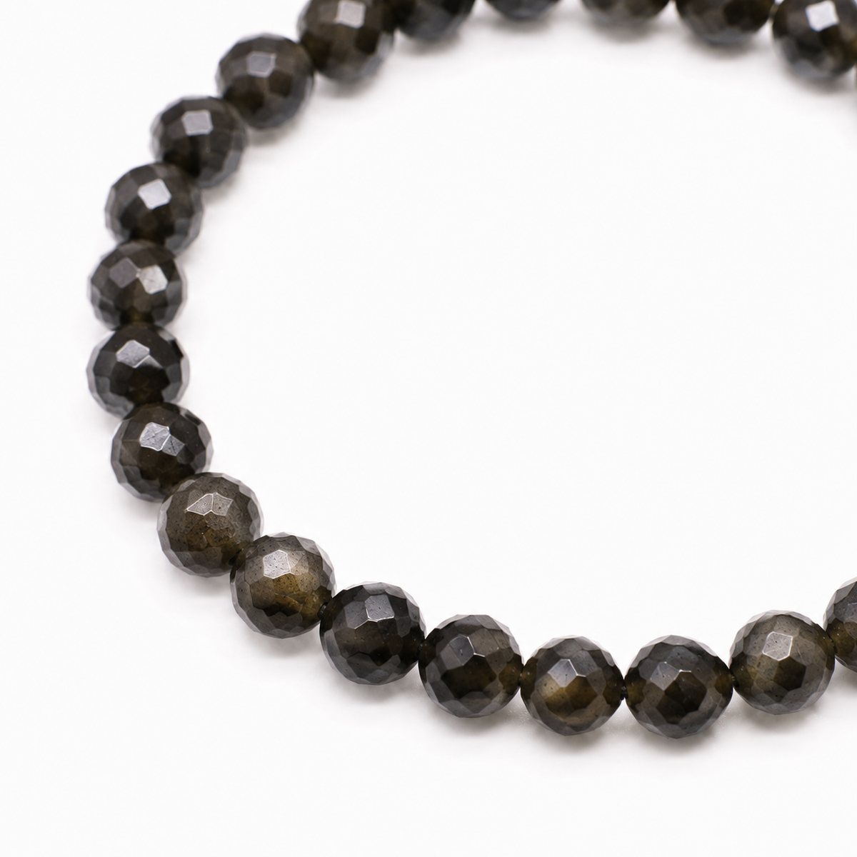 Golden Obsidian Faceted Beads Bracelet 6mm - Mexico