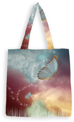 Tote Bag Butterfly 36X40 cm