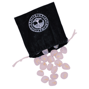 Rose Quartz Rune Viking with Velvet Bag 25 pcs