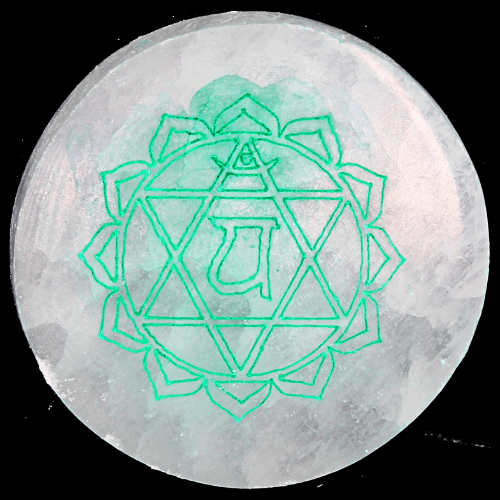 Seleniet Cirkel 7 Chakra's 4cm 7 st.