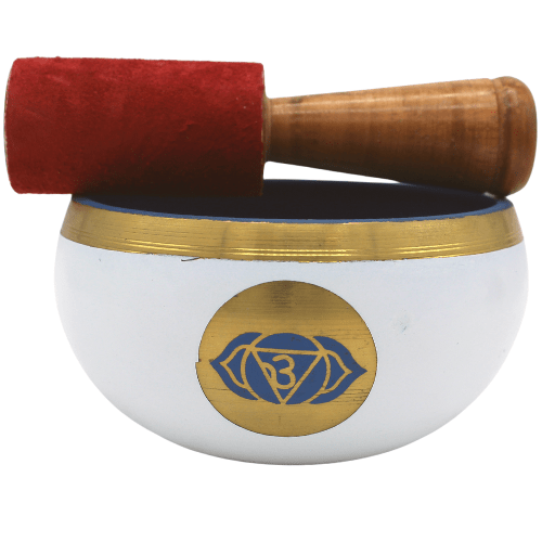 Third Eye Chakra white singing bowl 10 cm