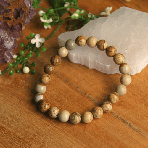 Unakite Beads Bracelet 8mm