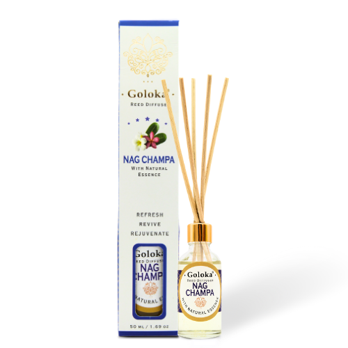 Goloka Nag Champa 50 ml Reed Diffuser Pack