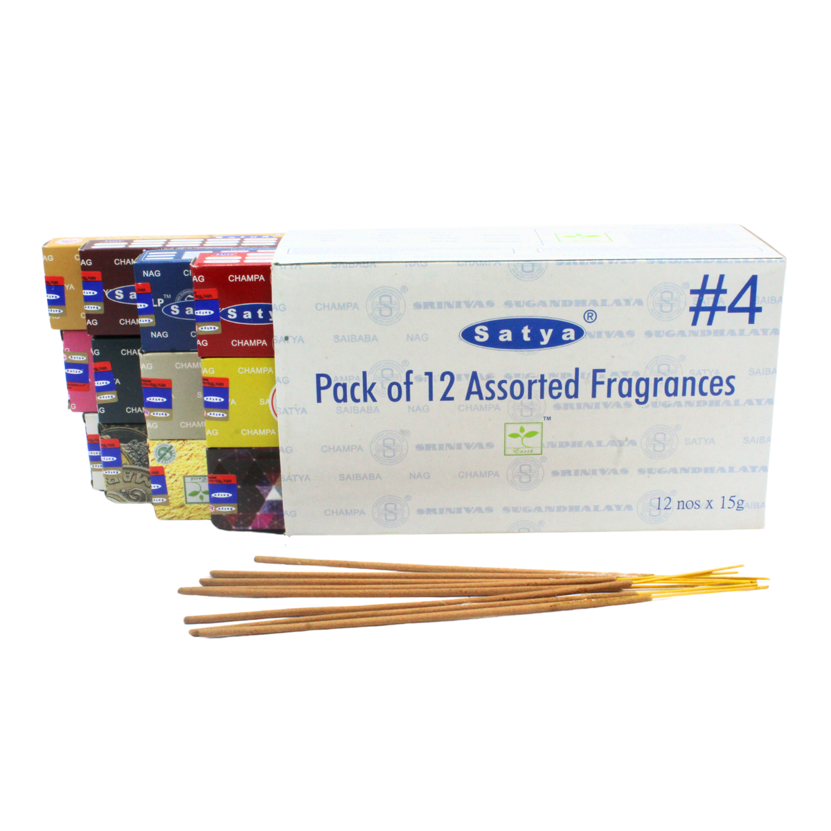 Satya Assorted Pack #4 Incense (12 boxes) 15 grams
