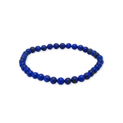 Lapis Lazuli 'AA' beaded Bracelet 4 mm - Afghanistan