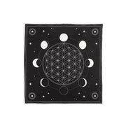 Moon Phase Crystal Grid Altar Cloth 70x70cm