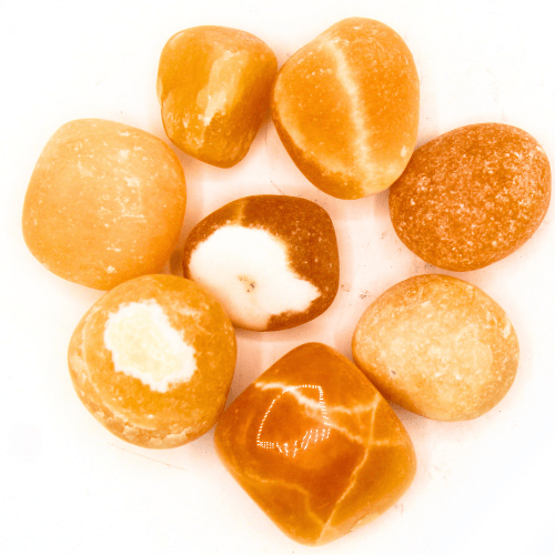 Calcite Orange 'AB' Tumbled Stones 200 gr