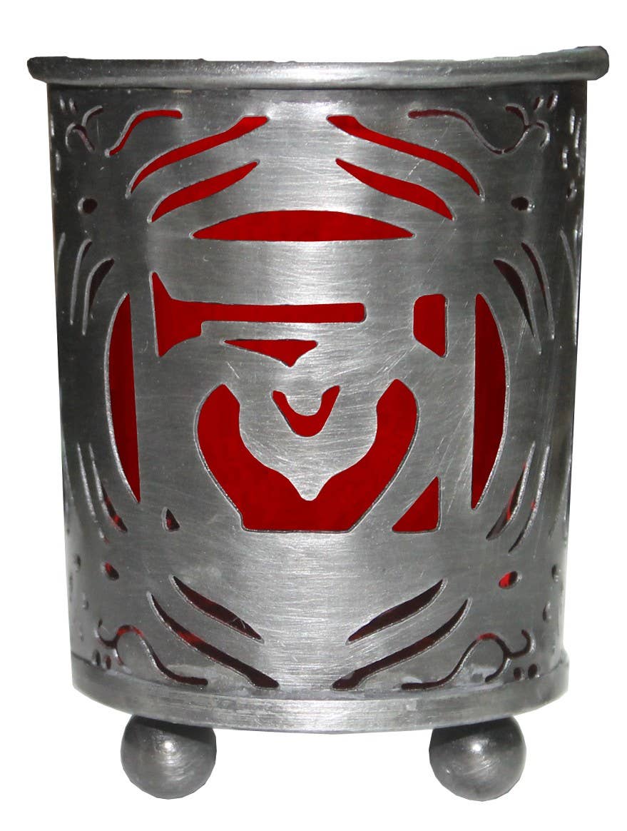 Chakra Votive Holder Red Glass Insert - Root